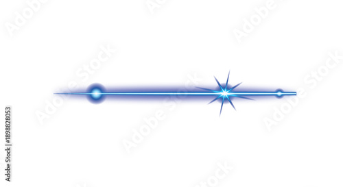 Blue Sparkle Light Streak: Glowing Effect, Lens Flare, Abstract Energy