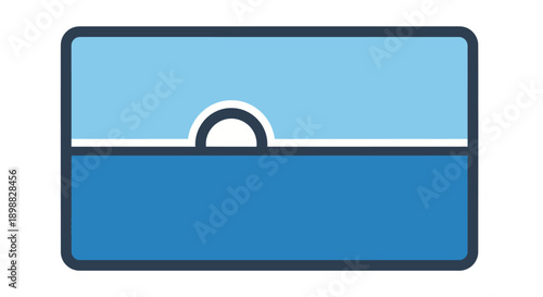 Simple graphic of a person jumping into water.