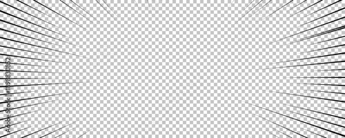 Black comic book transparent background