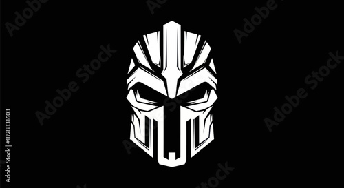 Abstract warrior helmet design