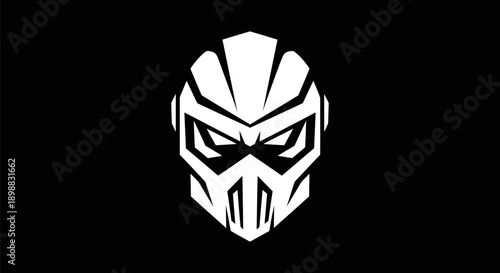 Abstract warrior helmet icon design
