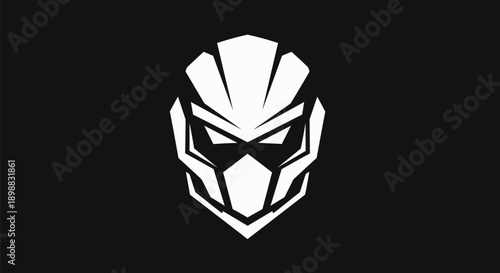 Abstract warrior mask graphic design