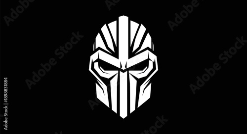 Abstract warrior mask graphic design