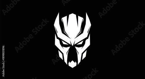 Abstract warrior mask graphic