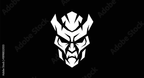 Abstract warrior mask symbol