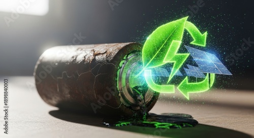 Battery recycling loop transforming old energy to green power