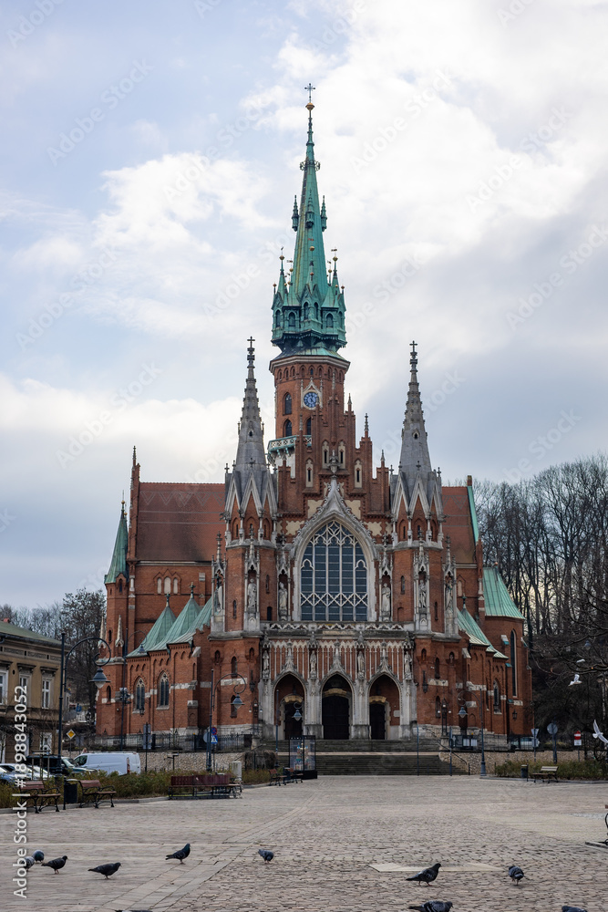 Fototapeta premium Neo-Gothic church in Krakow, Poland