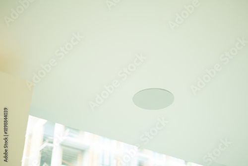 Ceiling-mounted speaker matching ceiling color