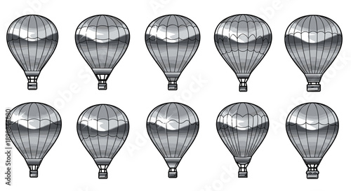 Collection of hot air balloons floating in the sky during daytime