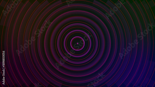 Concentric circles with gradient purple and dark background abstract rings.