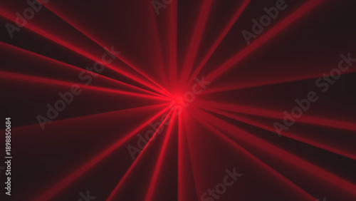 Red Laser Beams Radiating from a Central Point on a Dark Background light beams abstract.