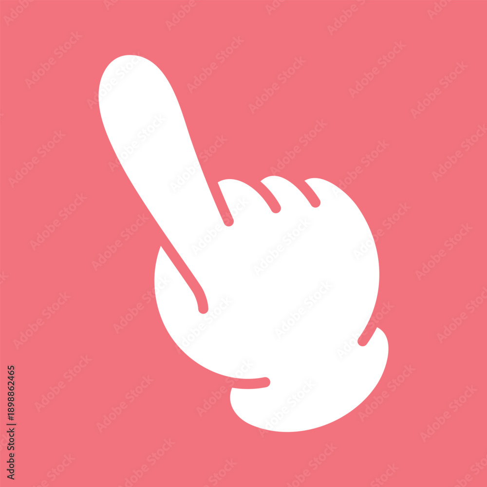 Obraz premium 指差しハンドサインのカラーアイコン