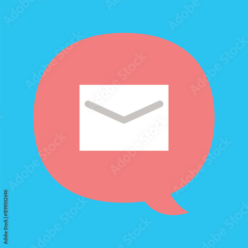 メールの吹き出しのカラーアイコン
