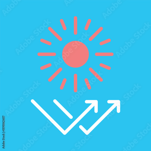 太陽の紫外線のアイコン