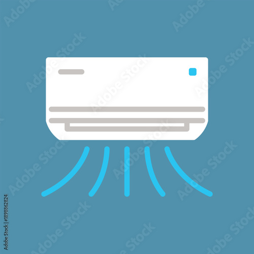 エアコンのカラーアイコン