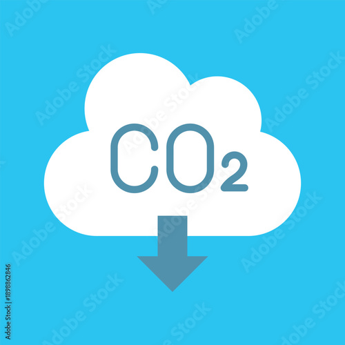 CO2削減のカラーアイコン