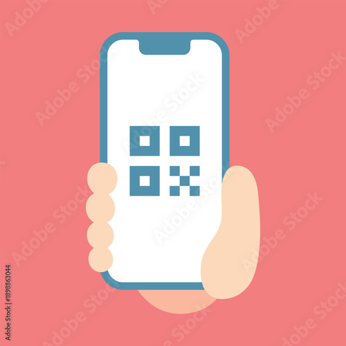 スマートフォンのQRコードのカラーアイコン