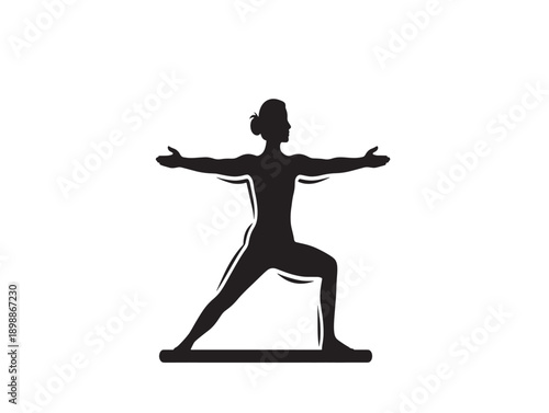 Minimalist yoga pose vector illustration