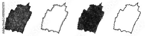 Sketch Manipur map design set