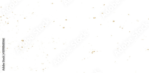 Abstract realistic golden dust glitter, shining bokeh lights and luxury confetti particles falling on transparent background festive design