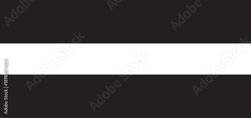 A minimalist white stripe on a black background is viewed from a straightforward perspective as a simple graphic element.