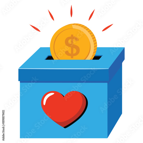 Money box icon in editable design style illustrating saving budget finance investment and secure funds management concept ideal for fintech platforms and financial UI graphics