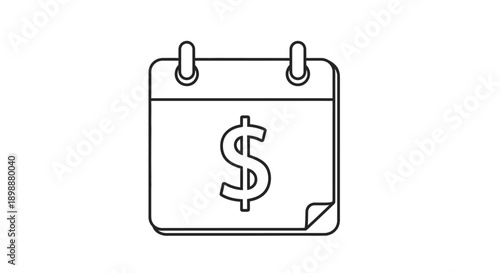 Calendar with dollar sign icon.