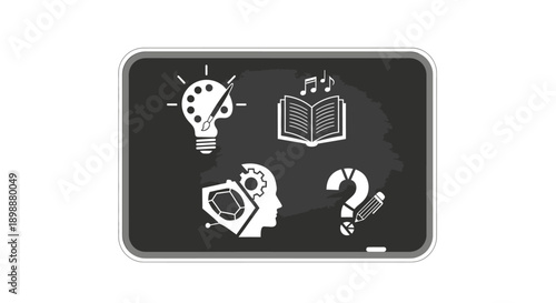 Education learning concept icons set.