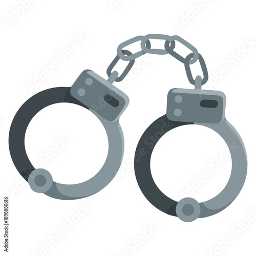 Handcuffs icon in flat style designed for multiple uses including websites UI UX print templates and professional presentation layouts
