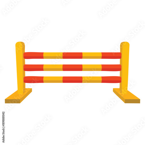 Horse jump obstacle icon flat illustration of horse jump obstacle vector icon designed for web design equestrian sport training competition themes