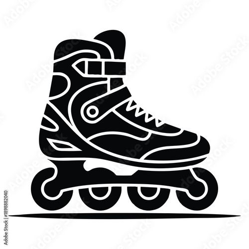 Inline skates isolated icon vector design element ideal for skating sports fitness mobility leisure activity and youth lifestyle themed visuals