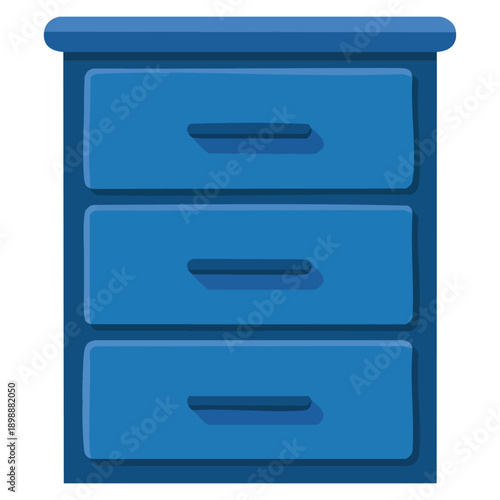 Interior design drawer icon in flat vector style showing cook stove kitchen storage furniture appliance and home organization themed graphics