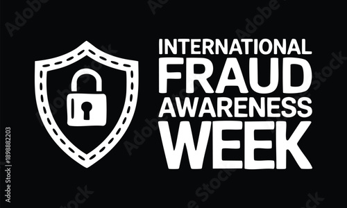 International Fraud Awareness Week holiday concept vector illustration suitable for placard background greeting card poster design template text inscription and social media post
