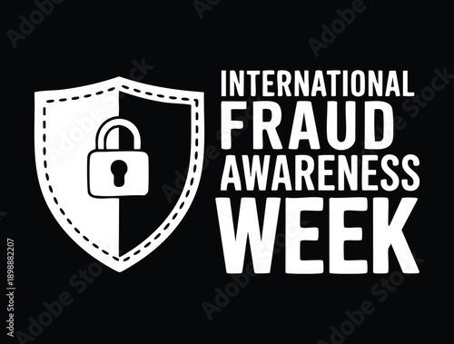 International Fraud Awareness Week themed vector illustration ideal for background templates posters greeting cards placards text inscription and standard social media posts