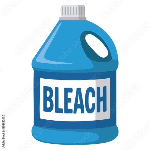 Isolated bottle of bleach vector illustration suitable for household cleaning sanitation hygiene product labels packaging branding and commercial supply graphic usage