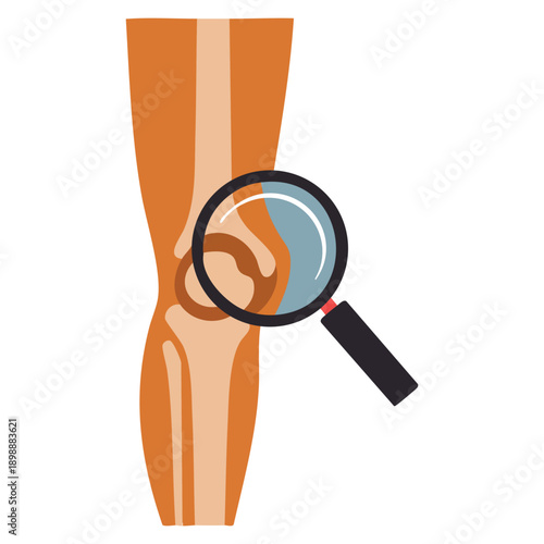 Knee pain icon flat vector illustration joint disease body doctor medical concept suitable for healthcare orthopedics pain treatment and physical diagnosis interface designs