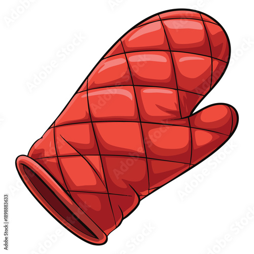 Kitchen glove icon in flat style suitable for websites UI UX print templates cooking protection kitchen tools and home appliance design uses