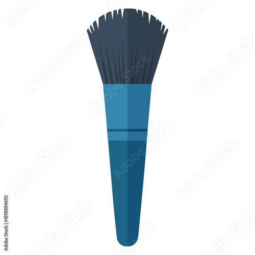 Makeup brush foundation cream icon in flat style with long shadow perfect for cosmetic beauty tutorials skincare products and fashion design applications