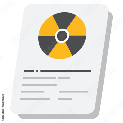 Medical fluorography documents icon in flat vector style patient control room concept perfect for healthcare radiology hospital documentation and medical workflow visuals