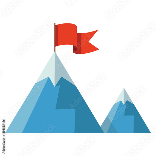 Mission accomplished icon in conceptual flat design illustrating success goal achievement completion and progress milestone concept ideal for productivity apps and motivational UI graphics