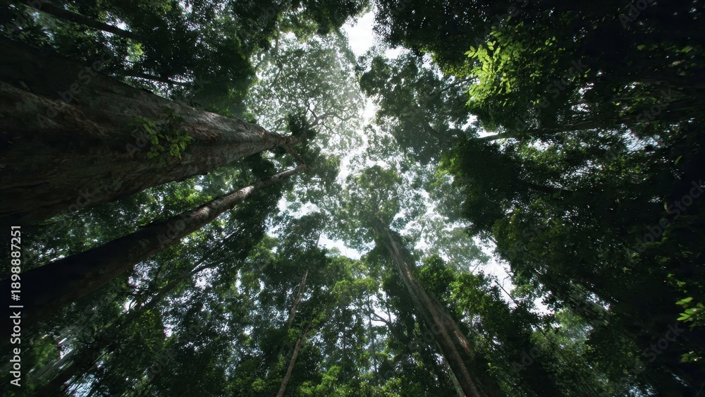Fototapeta premium Lush green rainforest canopy