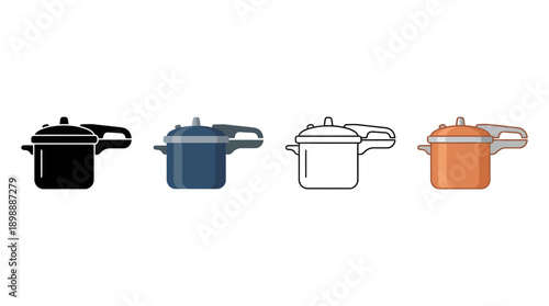 sous vide icon , different style flat icon set. Line, solid and filled outline colorful icon , vector sign and symbol 