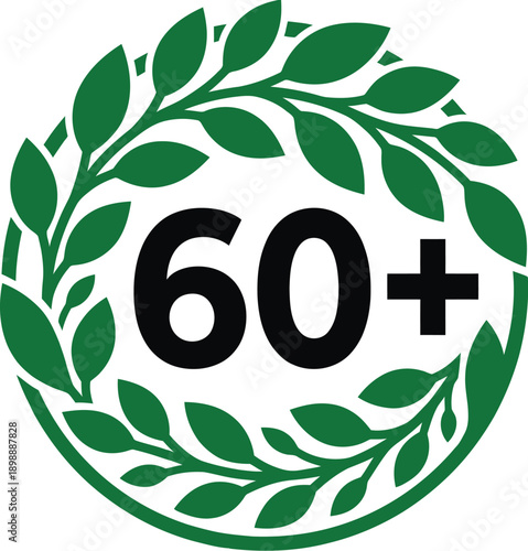 Sustainability logo concept with fresh green leaves