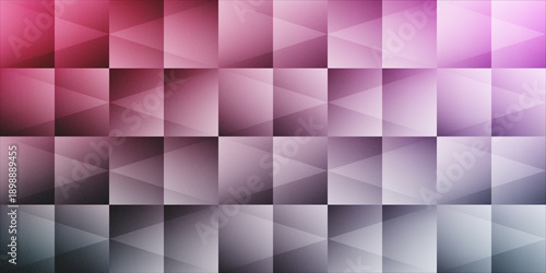 Abstract Geometric Grid Background with Triangular Patterns and Vibrant Multi-Color Grainy Gradient. Creative modern background. Clean minimalist geometric graphic. Wallpaper design