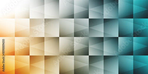 Abstract Geometric Grid Background with Triangular Patterns and Vibrant Multi-Color Grainy Gradient. Creative modern background. Clean minimalist geometric graphic. Wallpaper design