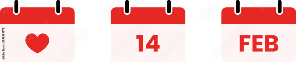Φωτογραφία February 14 calendar icons