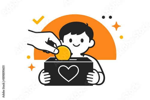 Hispanic child receives donation: empowering youth through generosity