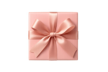 Pink gift box with ribbon bow celebrating special occasion