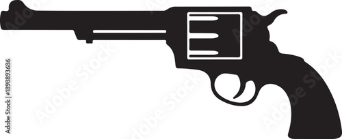 Cowboy Bandit Silhouette Wild West Outlaw Gunslinger Black Vector Illustration