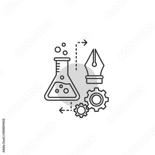 Laboratory Equipment Erlenmeyer Flask and Tools.